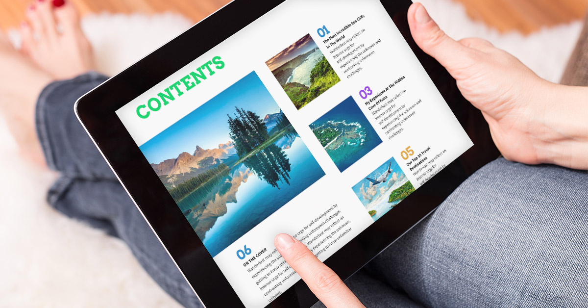VERTIQUL digital editions landscape tablet